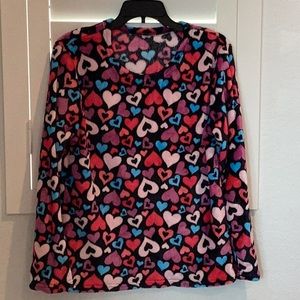 New Mix Heart Pajama Top, Womens Size Small/Medium, good condition.